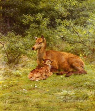 鹿 Painting - サーバス・ジャパンの母子